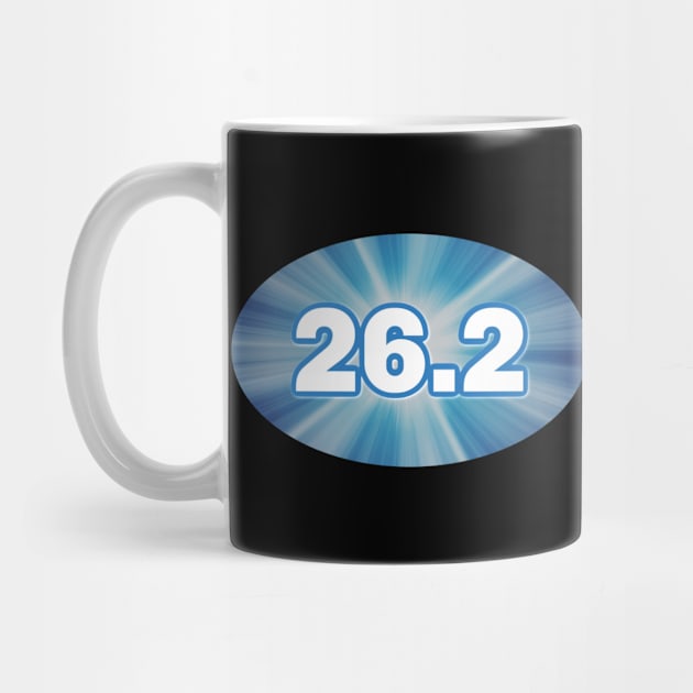 Marathon Blue Light Stream Design for Runners 26 2 by DesignsbyZazz